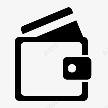 信用卡钱包粗体信用卡图标