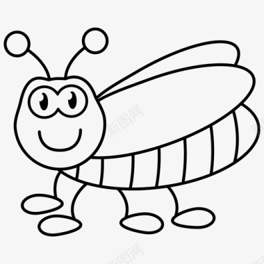 大黄蜂虫子卡通人物图标