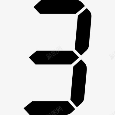 墨迹数字3数字3图标
