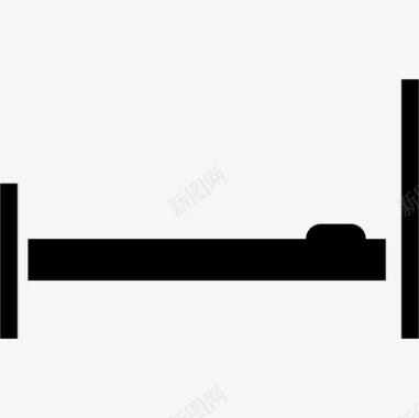 弹床床空侧视图图示图标