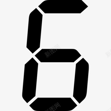 木质数字6数字6图标