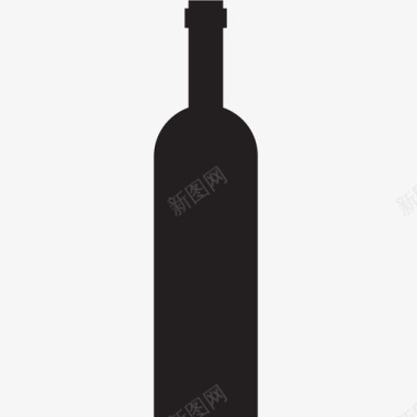 酒酒瓶酒和晚餐图标