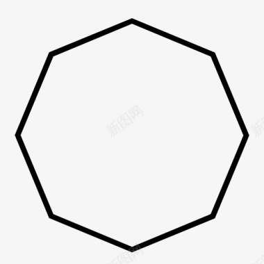 八角形花形像圆图标
