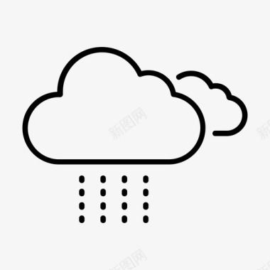 小雨小雨云预报图标
