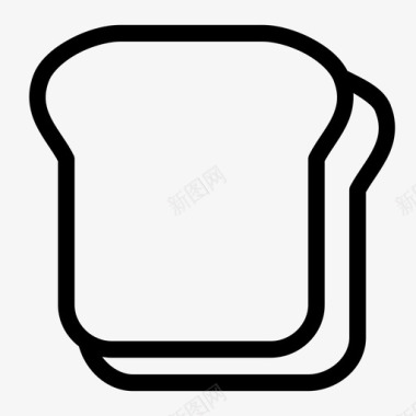 面包片三明治花生酱图标