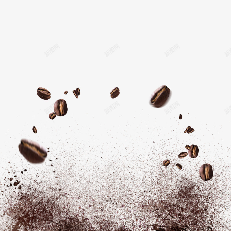 飞溅的咖啡豆咖啡粉png免抠素材_88icon https://88icon.com 飞溅 咖啡豆 咖啡粉