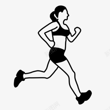 跑步女性已售出跑步者图标