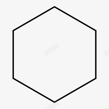 六边形几何形状装饰性图标
