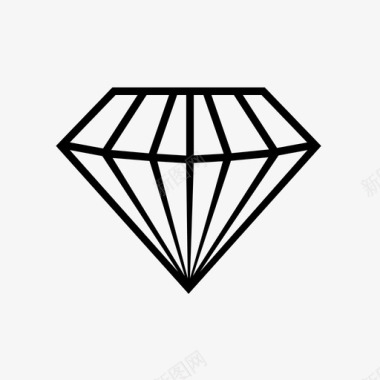 钻石水晶珠宝图标