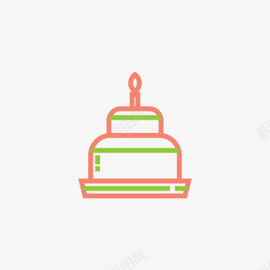生日蛋糕矢量生日蛋糕年龄周年纪念图标