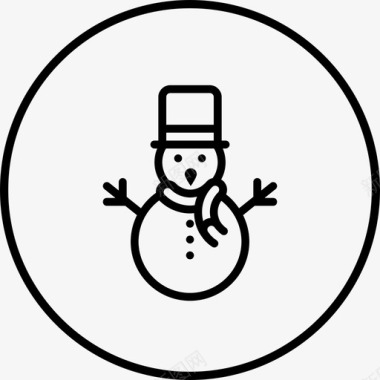 雪人装饰冬天图标