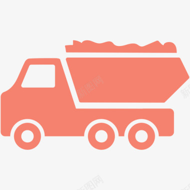 自卸汽车垃圾车辆图标