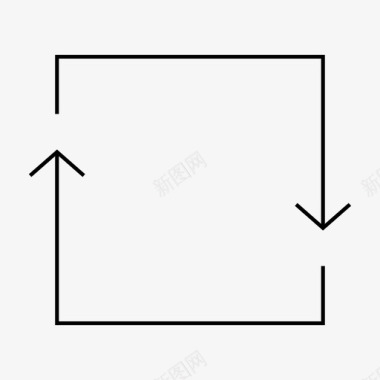 扁平化循环箭头循环箭头方向重用图标