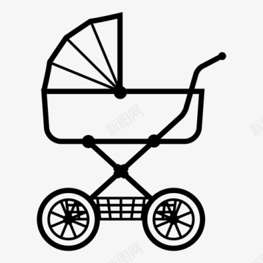 婴儿推车婴儿母亲图标