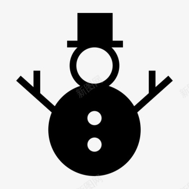 冬天的雪人雪人装饰冬青图标