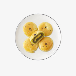 绿茶蛋黄酥200克4只装源自传统中式糕点的温情网易素材