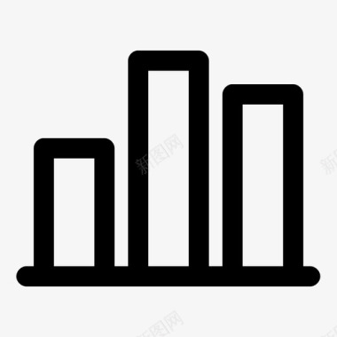 柱状柱状图商业数学图标