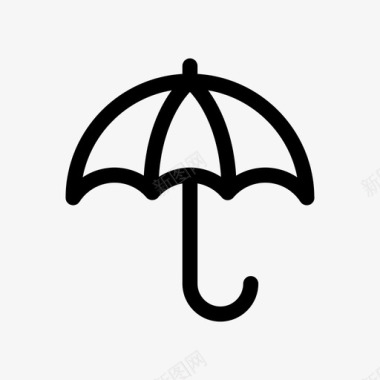 伞雨太阳伞图标