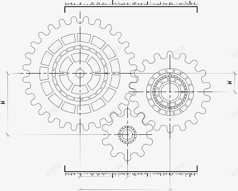 齿轮线条png免抠素材_88icon https://88icon.com 齿轮 线条