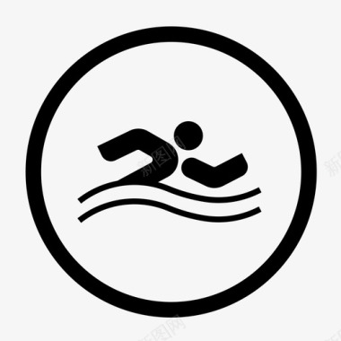 游泳比赛奥运会图标