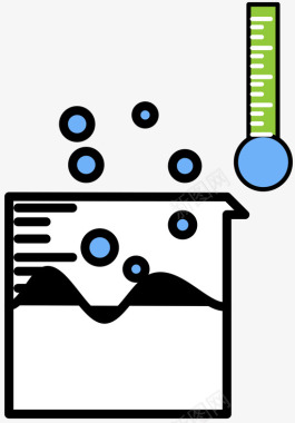 带防虫网带温度计的烧杯图标