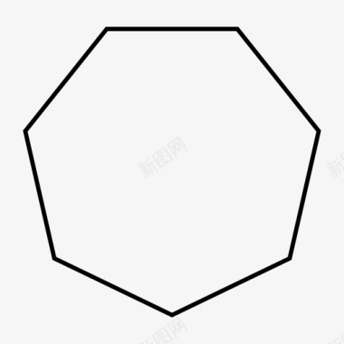 七边形几何学装饰性图标
