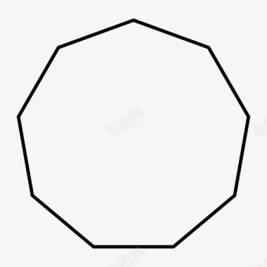 装饰性的九角形几何学非角形图标