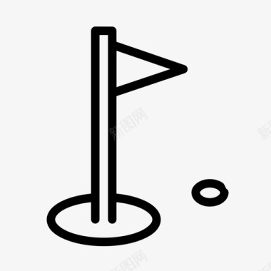 高尔夫户外运动和运动第一卷图标