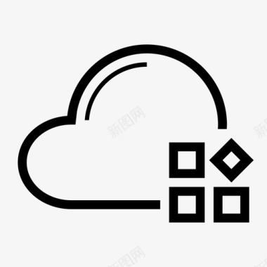 手机云服务应用产业云应用服务图标
