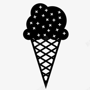 塔筒冰淇淋筒甜点食物图标