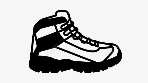 登山靴鞋户外用品图标