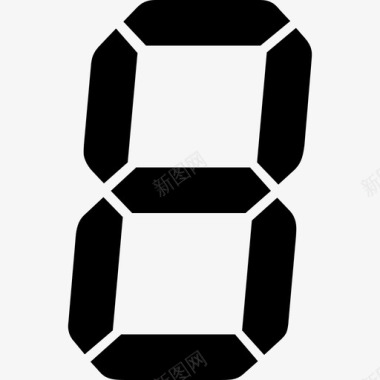 水墨数字8免扣数字8图标