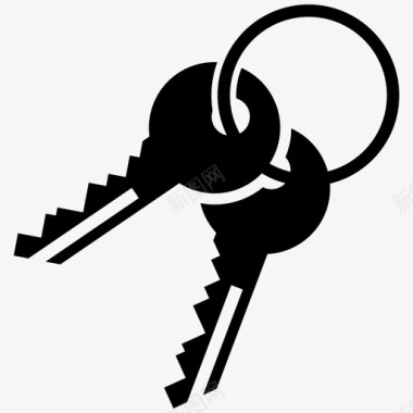 钥匙一串钥匙房子钥匙图标