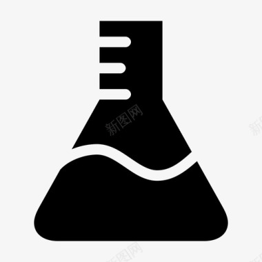化学符号锥形瓶瓶子化学图标