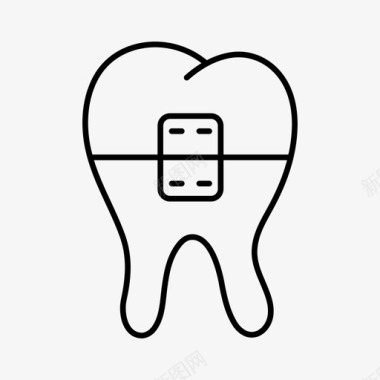牙齿正畸牙套正畸牙齿图标