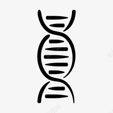 双圆环dna链双链图标