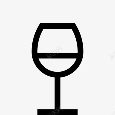 红酒杯红酒简单葡萄酒图标