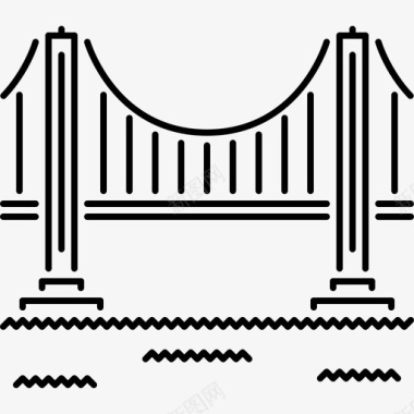 城市路道桥梁桥梁建筑道路图标