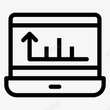 种子在成长笔记本电脑图表成长图标