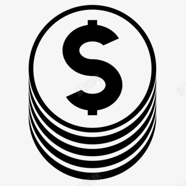 火焰美元图标美元硬币商业经济图标