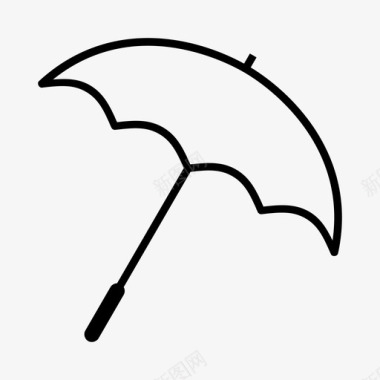 下雨伞保险开伞图标
