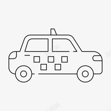 出租车小汽车公共交通工具图标