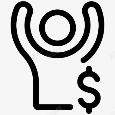 火焰美元图标成功美元业务线第7卷图标