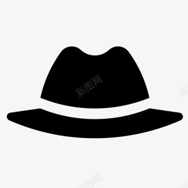 时尚的帽子侦探时尚图标