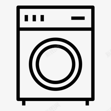 洗衣图标洗衣机清洁器设备图标