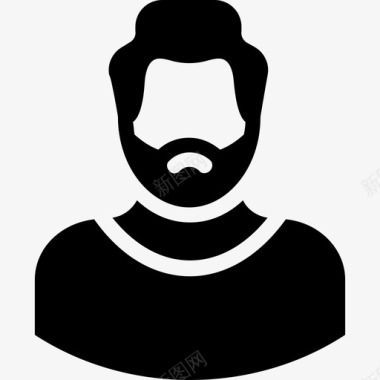 人类骨骼头像人类男性图标