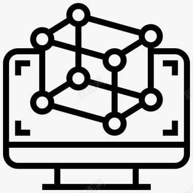 绩效考核内容分析三维计算机图标