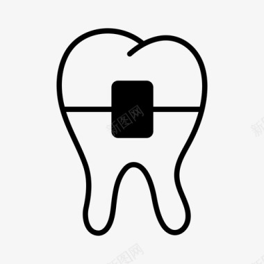 正畸矫正牙套牙医牙齿图标