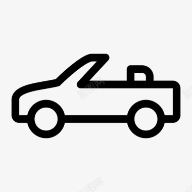 敞篷车汽车跑车图标