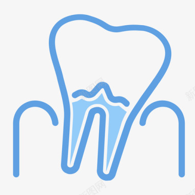 牙齿和牙刷牙齿松动图标